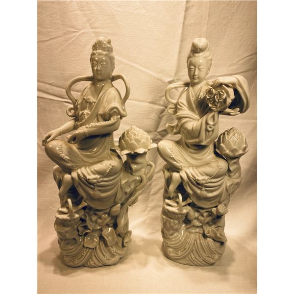 1900’s Pair of Japanese Ceramic Figures