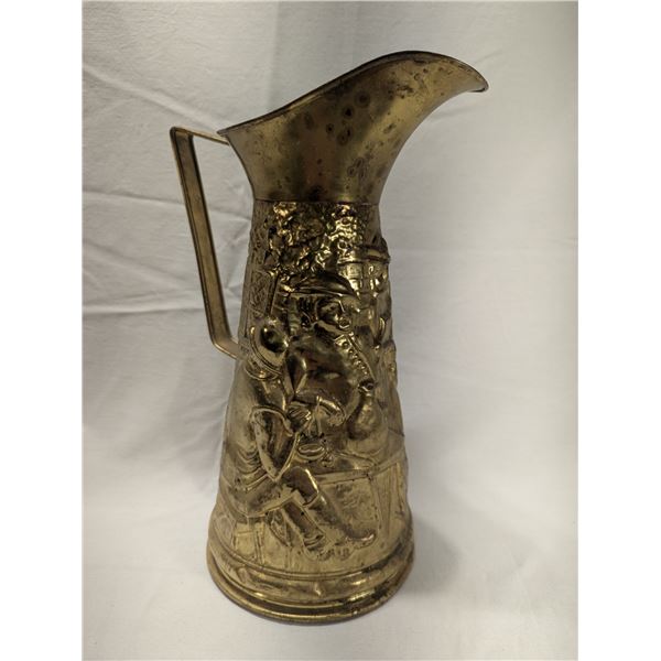 Antique Brass Pitcher Deerage England