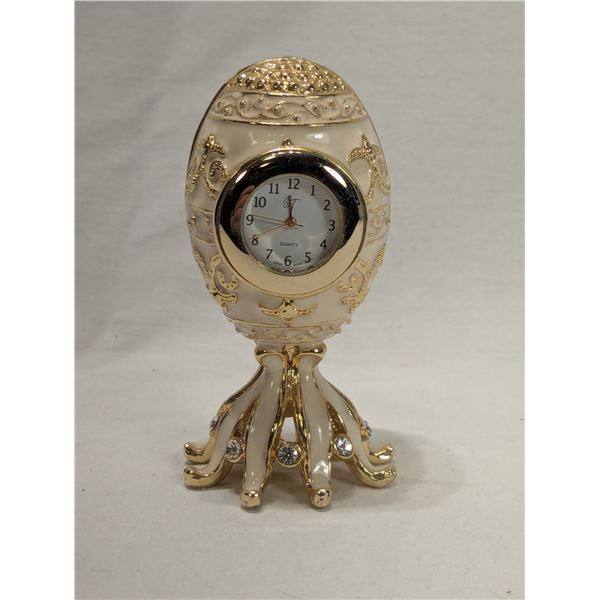 Japanese Movement Fancy Egg Clock Diamonds?