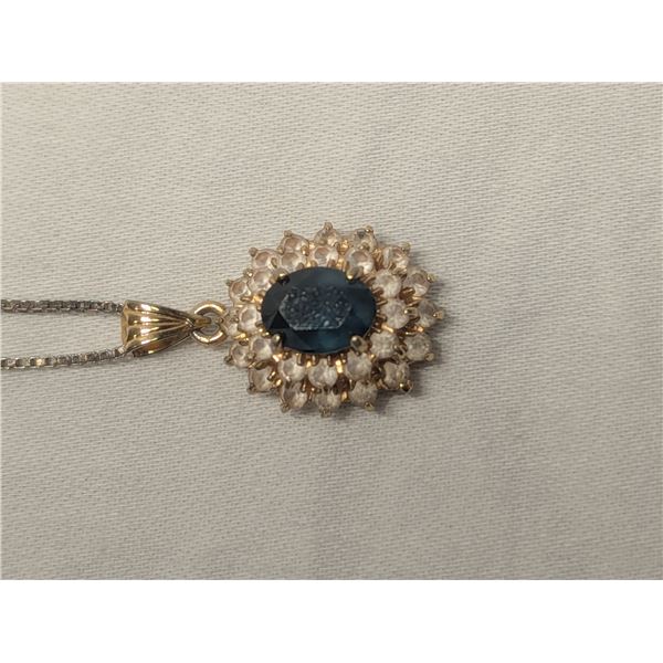 Sterling Silver Womens Chain with Vintage Pendant