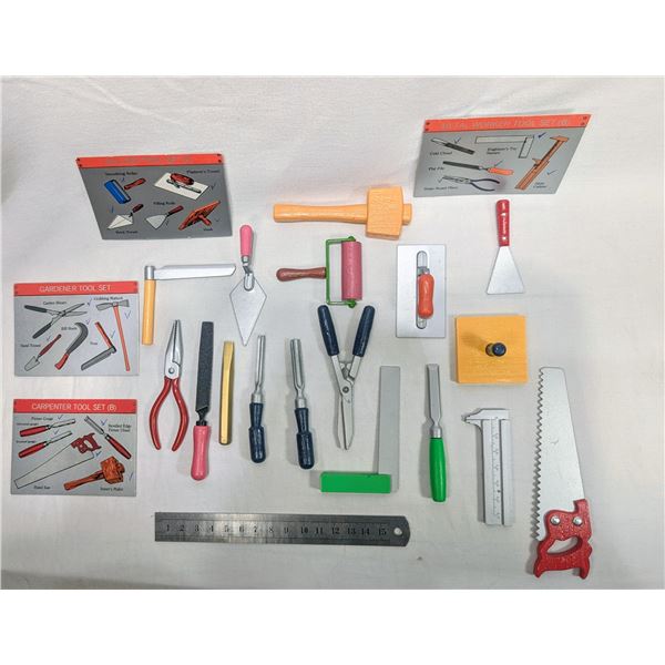 Vintage Miniature Tool Play Set