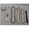 Image 1 : Shell Necklaces, Turquoise and Coral Earrings, Small Shell