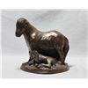 Image 1 : Brass Mule with Calf Statue