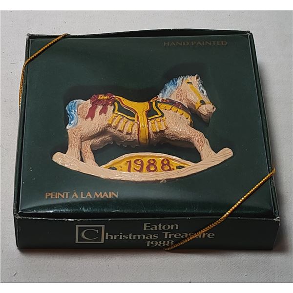 Eaton 1988 Handpainted PIENT A LA MAIN Christmas Ornament