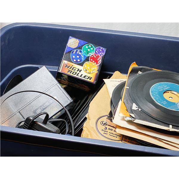 Collection of Vintage 45’s Records and other Electronics