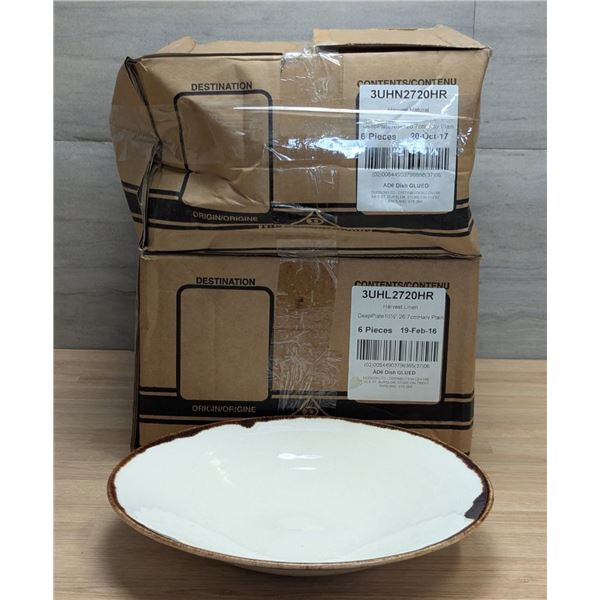 10-1/2" Harvest Linen Rectangular Tray / Deep Plates (26.7cm), Dudson 3UHL2720HR - Lot of 12 (2 Case