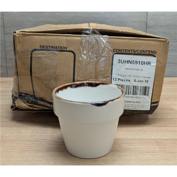 4-1/8" Harvest Natural Tall Pots 14oz, Dudson 3UHN5910HR - Lot of 12 (1 Case)