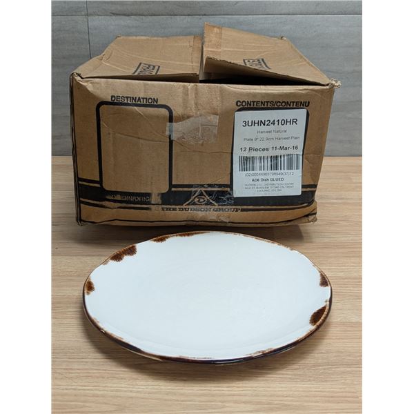 9" Harvest Natural Plates (22.9cm), Dudson 3UHN2410HR - Lot of 12 (1 Case)