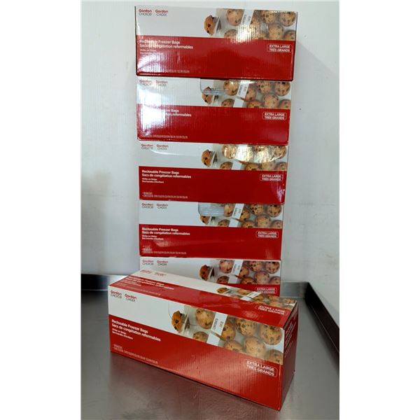 Gordon Choice 13" x 15.625" Reclosable Freezer Bags - Lot of 600 (6 Boxes)