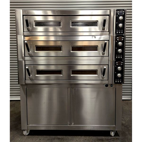 Fornitalia 3-Chamber Electric Pizza Oven w/Warming Cabinet