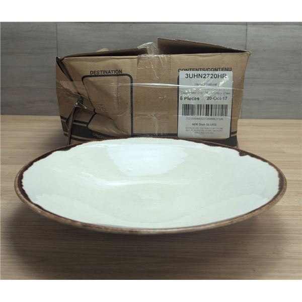 Harvest Natural 10-1/2" (26.7cm) Deep Plates, 3UHN2720HR - Lot of 5