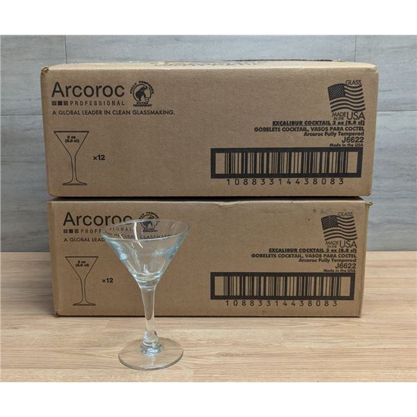 Arcoroc 3oz Excalibur Cocktail Glasses - Lot of 24 (2 Cases) | FtD
