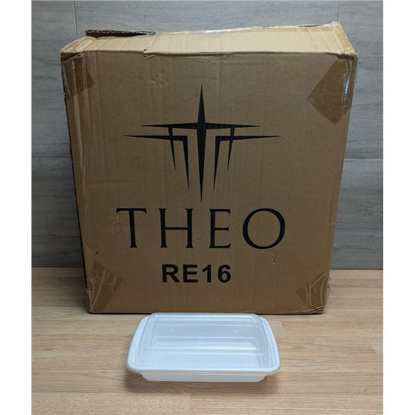 16oz Rectangular Plastic Containers w/Lids - Set of 150 | JM7