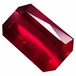 2.38ct AAA Emerald Shape Natural Blood Red Ruby Beauty Appraisal Estimate $2856 (GEM-15334)