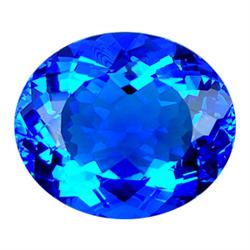 16.05ct Top AAA Cornflower Blue Oval Cut Quartz (GEM-15173)