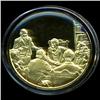 Image 1 : .75oz Franklin Mint PR70 DCAM 24k plated Sterling Silver Round History of the American Presidency A.