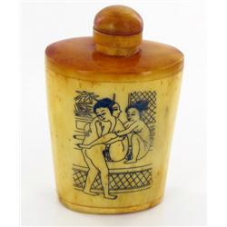 Kamasutra Chinese Bone Snuff Bottle (CLB-563)