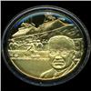 Image 1 : .75oz Franklin Mint PR70 DCAM 24k plated Sterling Silver Round History of the American Presidency H.