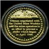 Image 2 : .75oz Franklin Mint PR70 DCAM 24k plated Sterling Silver Round History of the American Presidency H.