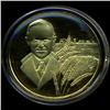 Image 1 : .75oz Franklin Mint PR70 DCAM 24k plated Sterling Silver Round History of the American Presidency C.