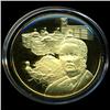 Image 1 : .75oz Franklin Mint PR70 DCAM 24k plated Sterling Silver Round History of the American Presidency C.