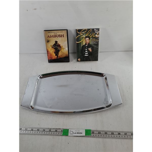 Metal Serving Tray 18.75", Elvis 7 Film Collection & The Ambush DVD