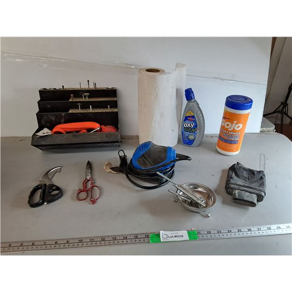 Mastercraft Handheld Sander- Powers On, Rotary Tool Organizer, Shears, Misc. Can't Ship