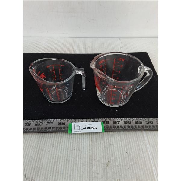 (2) Fire-King Measure Cups