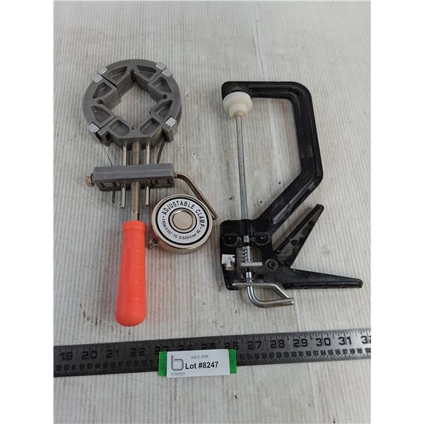 Carpenter's Corner Clamp, Caulking Gun