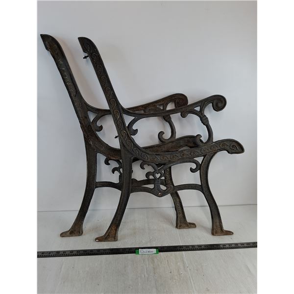 Cast Iron Bench Sides - 32" Back - Pickup Only