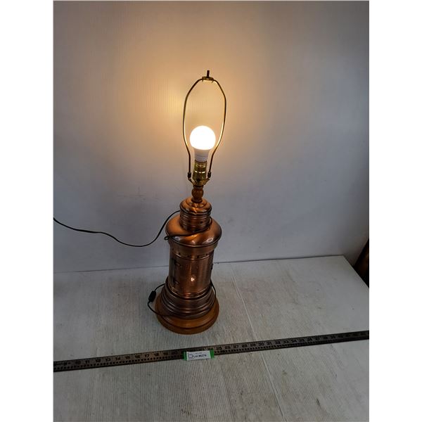 Metal Base 2-Light Table Lamp - Tested - 28" High - Missing Shade - Pickup Preferred
