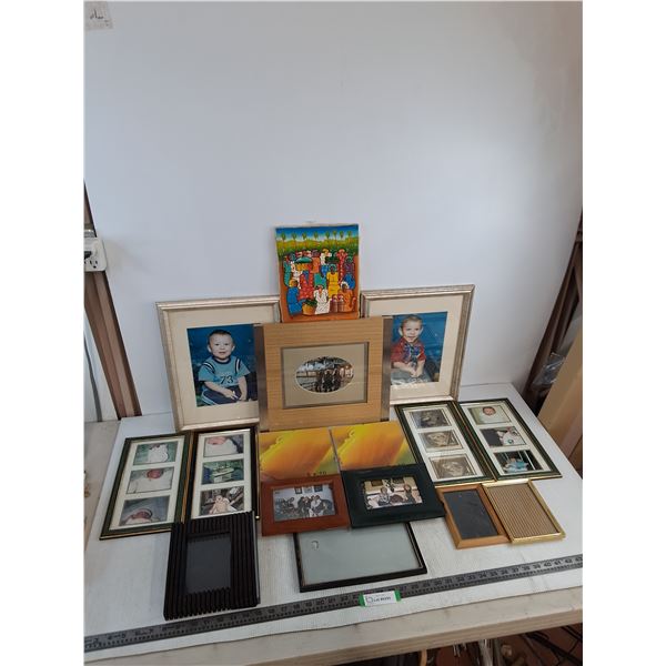 Large Assortment of Picture Frames - Largest 13" x 16"