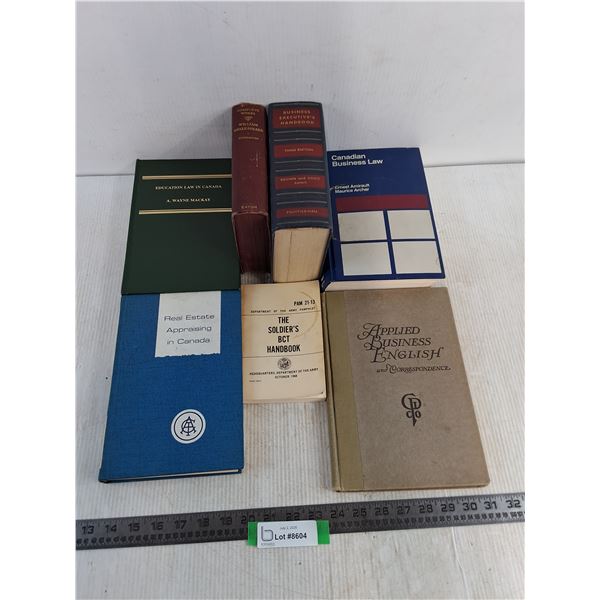 (7) Vintage Books - Shakespeare, Real Estate Appraising in Canada, The Soldier's BCT Handbook