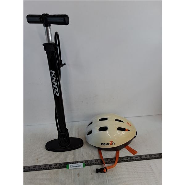 Kent Bicycle Air Pump, Neuron Adult Size Bicycle Helmet