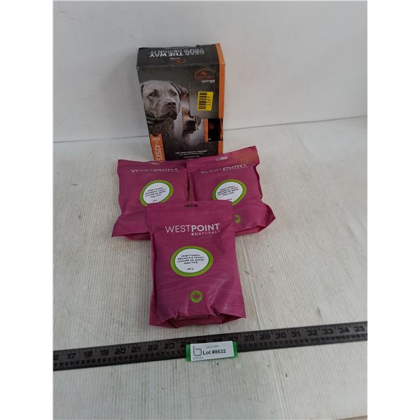 Unused Remote Dog Trainer, Sealed Bags of Brewer's Yeast