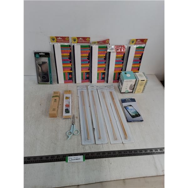 Mostly NIB - Name Plates, Cellphone Case, Aroma Diffusers, Screen Guards, Knitting Needles, Misc.