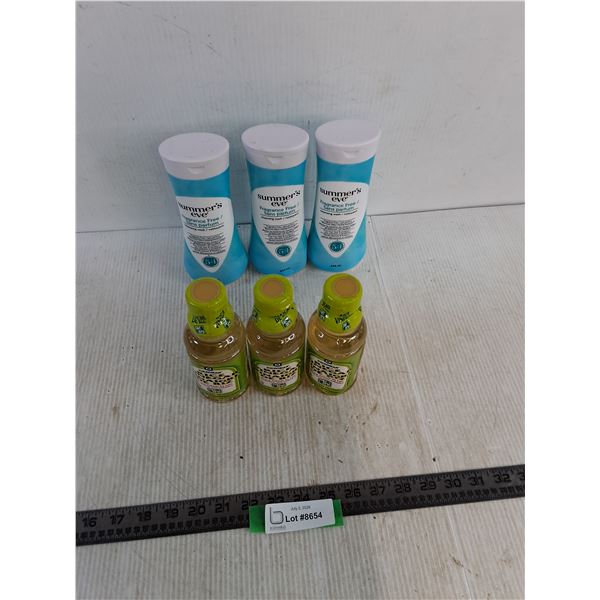 (3) Summer's Eve Body Wash, (3) Sealed Rice Vinegar - Cannot Ship