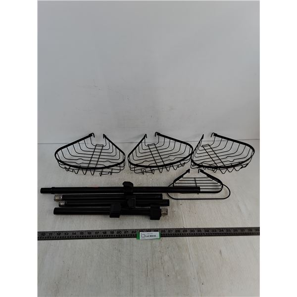 4-Shelf Metal Wire Caddy - Unassembled