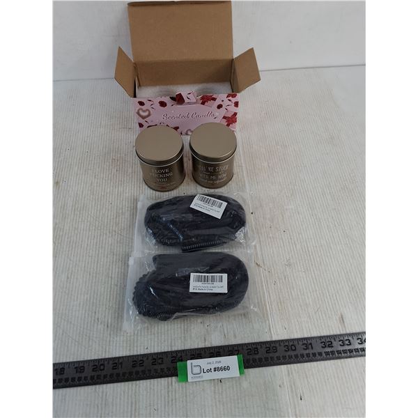 Romantic Scented Candles, Sealed Seatbelt Clips
