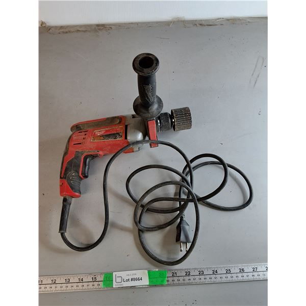 Milwaukee 3/8" Drill-Powers On