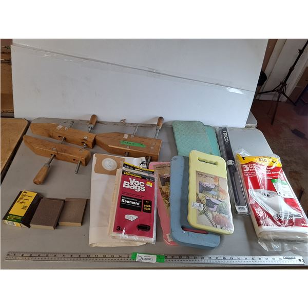 Wood Handscrew Clamps, Kneeling Pads, Sanding Sponges, MIsc.