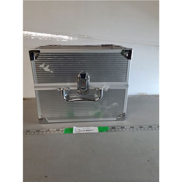 Metal Storage Box with Crafting/Fishing Supplies