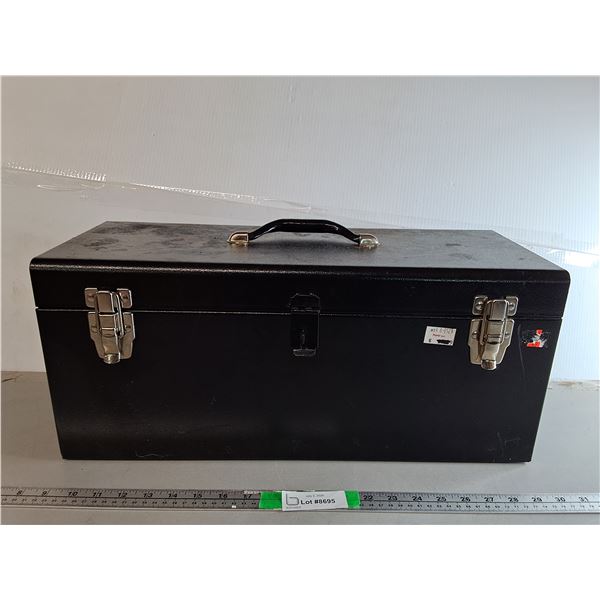Metal Toolbox 21.25" x 9" x 9.25" & Contents- Can't Ship
