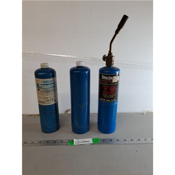 (3) 400g Propane Tanks- Appear Empty, Can't Ship