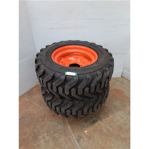 * (2) Carlisle "Trac Chief" Skid Steer Tires w/Rims - Cannot Ship - Dolly Not Included