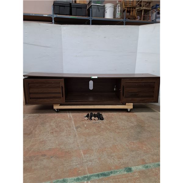 * MDF TV Cabinet - Top is Loose - 71x16x15" + 6 Legs - Cannot Ship - Dolly Not Included