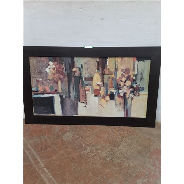 * Framed Abstract Wall Decor - 56x33" - Cannot Ship
