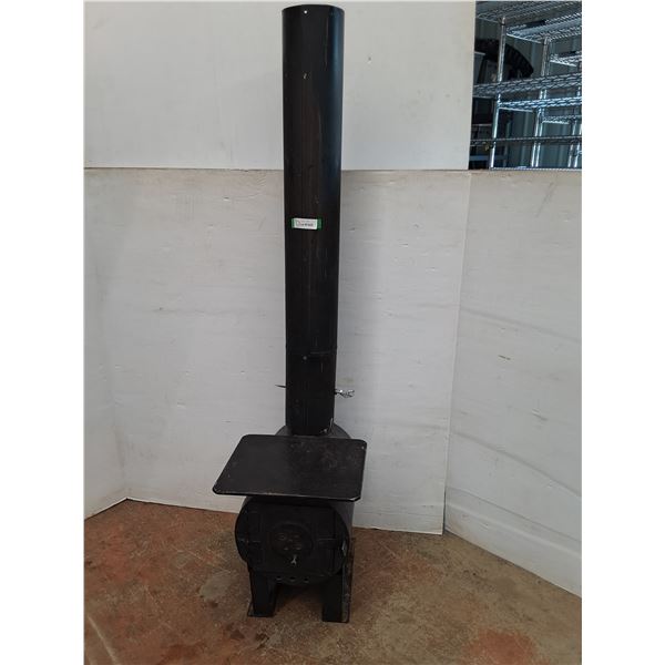 * Cast Iron Stove w/ Exhaust Pipe - 63x15x19 - Cannot Ship