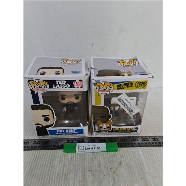 (2) Funko Pop! Vinyl Figures in Box - Roy Kent & Captain Ray Holt