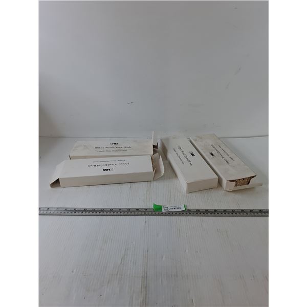 (4) Packs of 100 Wood Dowel Rods